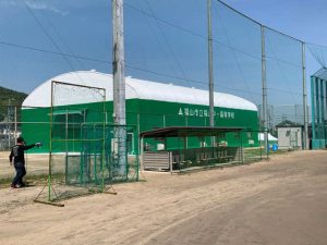 市立福山高校野球部　雨天練習場