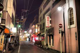 福山市　夜　歓楽街